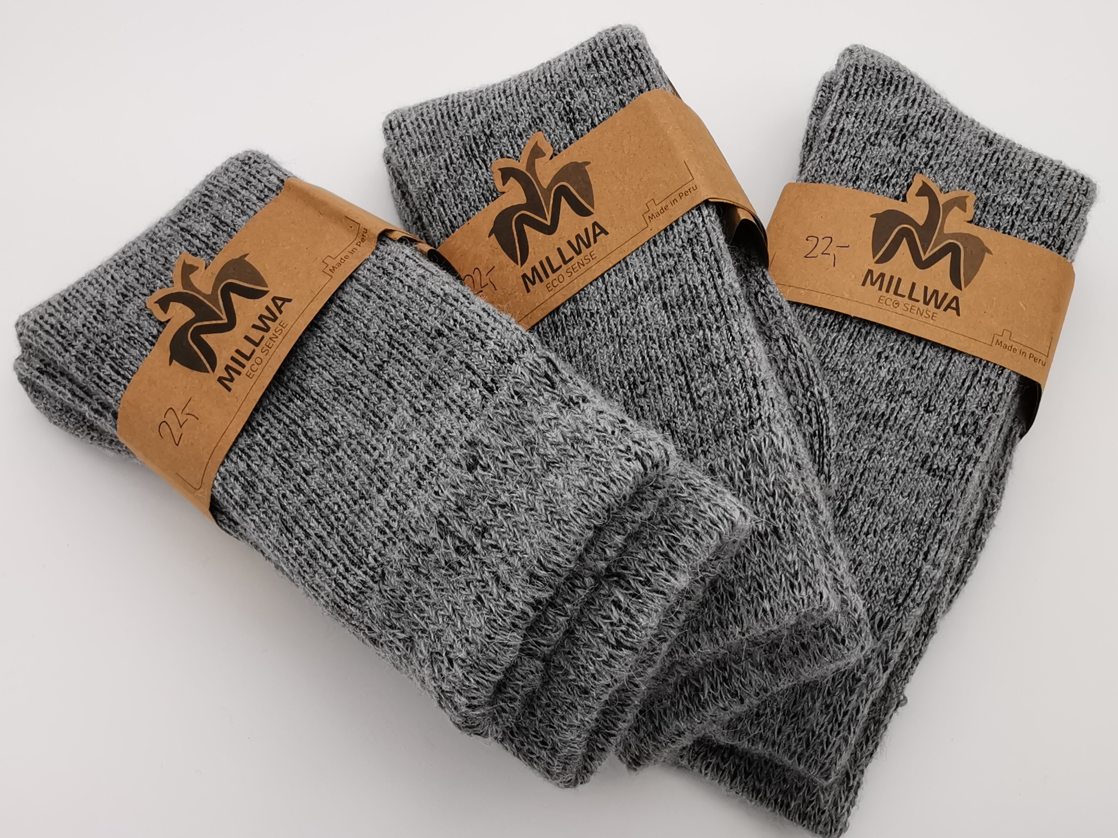 Alpaka Socken Extra Warm Größe 39 42 Farbe Grau 2589